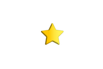 Obraz premium YELLOW STAR design Icon on transparent background. PNG