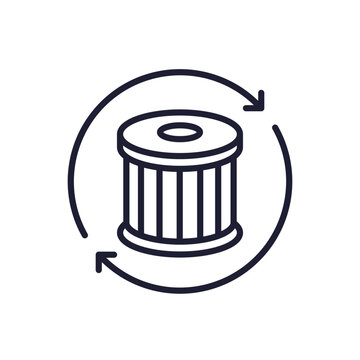 car filter replacement line icon