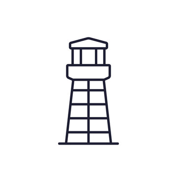 watchtower line icon on white