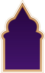 Elegant Islamic Window Arch Frame