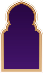 Elegant Islamic Window Arch Frame