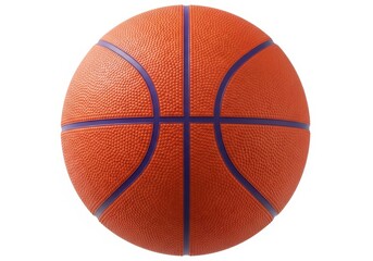 Fototapeta premium Close up of an orange textured sphere used in the sport of hoops isolated on a white background
