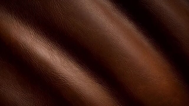 Rich textured dark brown leather material with subtle highlights and shadows