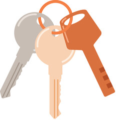 Three keys on a rings illustration