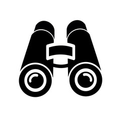 Binoculars icon. Vector graphic, not Artificial Intelligence, logo illustration. Replaceable vector design.