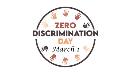 Obraz premium MARCH ZERO DISCRIMINATION DAY DESIGN ILLUSTRATION