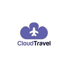 Obraz premium Cloud Travel Logo Vector Simple Icons
