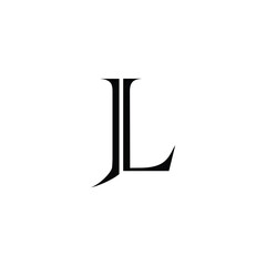 Logo Letter JL Simple Minimalist
