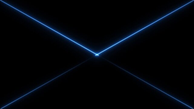modern hi-tech background with intersecting neon lines, Futuristic Laser Cross Intersection on Black Background Animation, Minimalist Neon Diagonal Beams Forming a Cross Loop.
