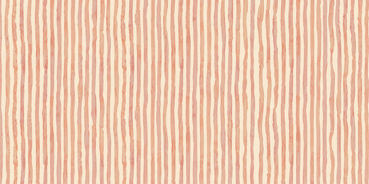 Seamless brown bamboo mat background featuring a vintage striped wood pattern on a textured beige material surface for a grunge paper design backdrop