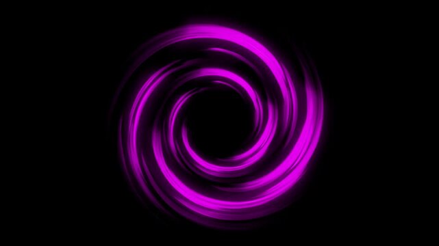 Abstract 4K circle energy animation featuring glowing spiral tunnel and neon vortex ring, dynamic particle motion, perfect for sci-fi transitions and overlays.