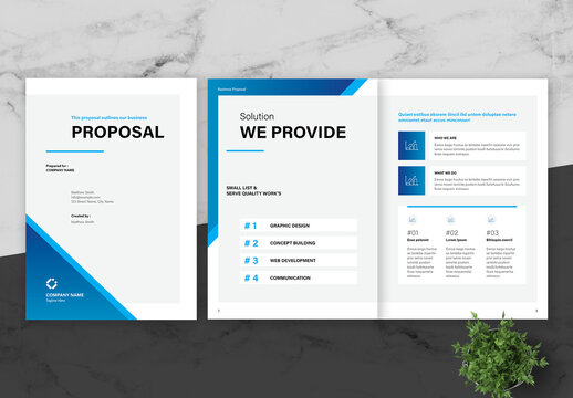 Blue And Black Business Proposal