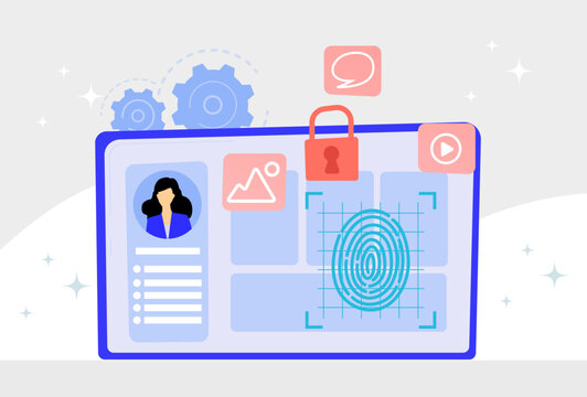 Sensitive Personal Data Concept Illustration Vector Style