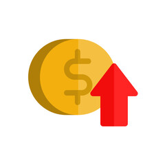 Obraz premium inflation money flat icon illustration