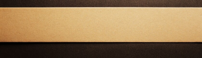 Fototapeta premium Textured brown paper sheet on stark black background minimalist macro photography.