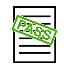 Pass document icon for workflow or process illustration.