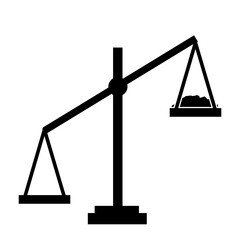Unfair balance scale illustration injustice and inequality concept.