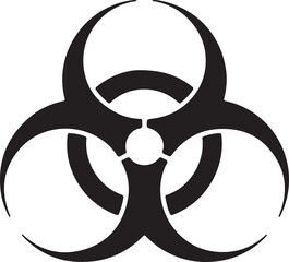 biological hazard warning sign or symbol flat vector icon for apps and websites
