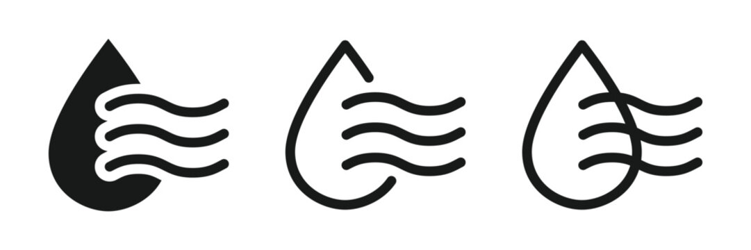 Evaporates icon. Quick dry icon. Wet dry  icon, Vector illustration
