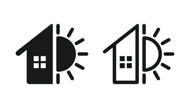 Indoor and outdoor icon. Inside and outside icon. Vector illustration