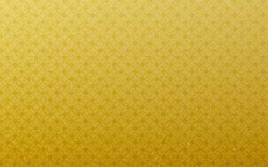 シームレスなゴールド和柄パターン。花七宝模様。