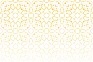 Golden Geometric Islamic Pattern