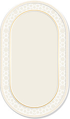 Islamic Geometric Pattern Oval Frame