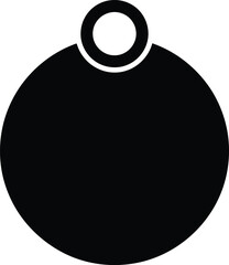 Fototapeta premium Minimalist Black Circle Pendant Design for Modern Jewelry Applications