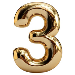 3d golden number 3