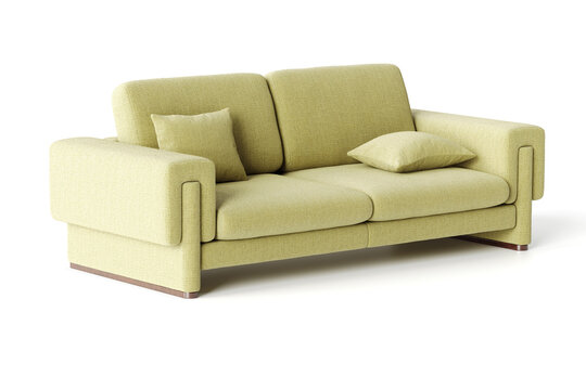 Sofa Milan concept white background 3d render illustration
