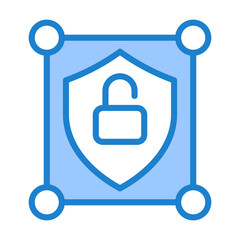 Obraz premium Safety Perimeter Icon - Blue Style