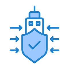 Obraz premium Resilience Building Icon - Blue Style