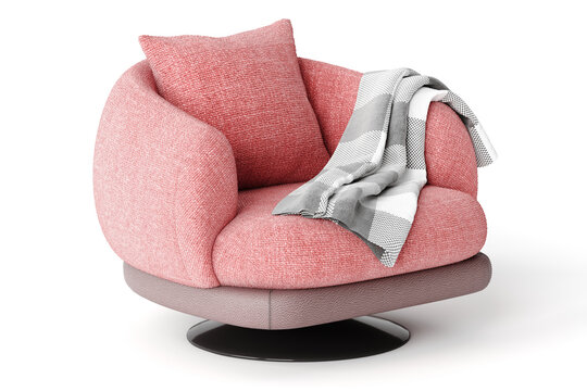 Armchair Ibiza concept white background 3d render illustration