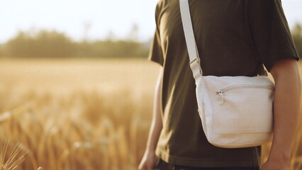 farmer in wheat field