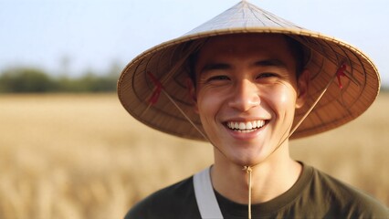 farmer in wheat field
