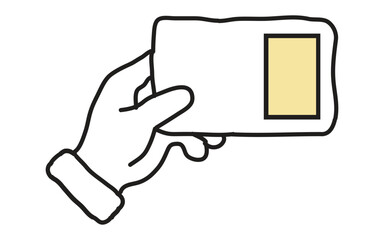 Hand holding blank card for personalized message or advertisement