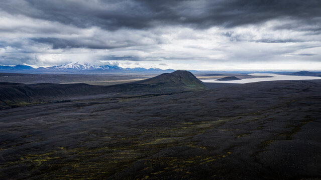 Dramatic aerial landscape in Vatnaj�kull National Park Iceland