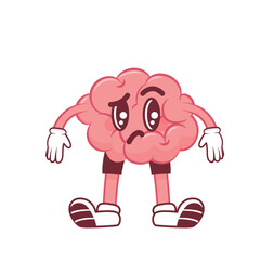 Funny Brain Mascot with Expressions