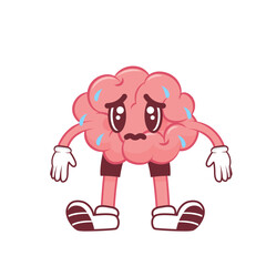 Funny Brain Mascot with Expressions