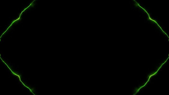 Green Plasma Diagonal Lines Borders Frame Loop Alpha Background Animation