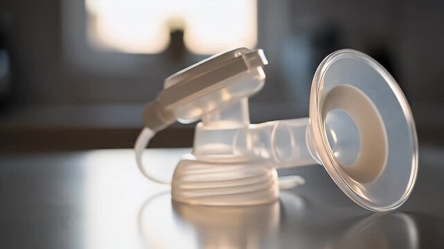Breast Pump on Table - Close-Up Product Shot.