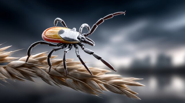 Detailed macro photography of a tick insect, revealing anatomy and features invisible to the naked eye.