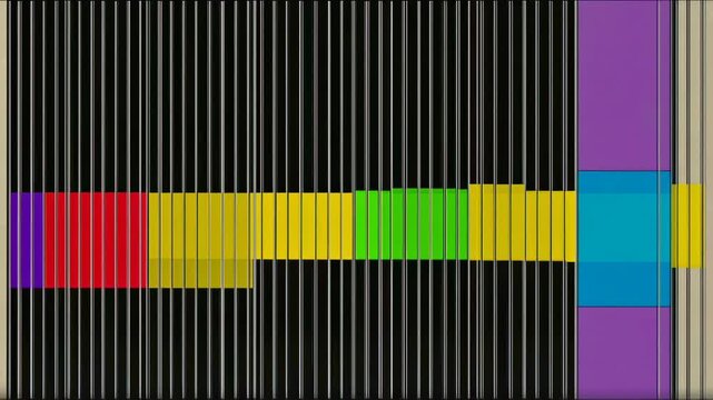 Abstract colorful grid with vertical lines and rectangular blocks