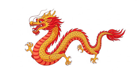 Obraz premium Chinese New Year Golden Dragon