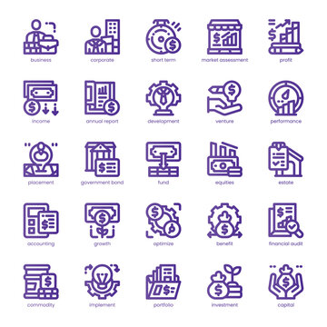 Capital Gain Icon pack for your website, mobile, presentation, and logo design. Capital Gain Icon line basic color design. Vector graphics illustration and editable stroke.