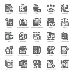 Corporate Deal Icon pack for your website, mobile, presentation, and logo design. Corporate Deal Icon solid design. Vector graphics illustration and editable stroke.