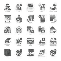 Employee Icon pack for your website, mobile, presentation, and logo design. Employee Icon solid design. Vector graphics illustration and editable stroke.