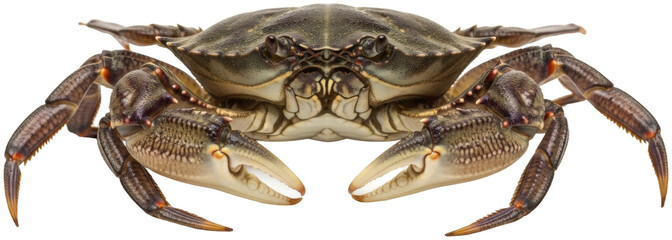 Detailed Front View of a Shore Crab