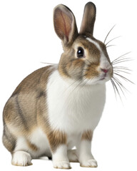 Cute Brown and White Domestic Rabbit