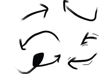 Fototapeta premium WebHand drawn arrow set for web and graphic design